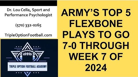 Army’s Top 5 Flexbone Plays to Go 7-0 through Week 7 of 2024