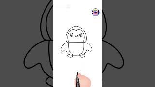 How to Draw a Penguin? #Shorts #drawingtutorial #drawingforkids #chuchutv #drawingshorts