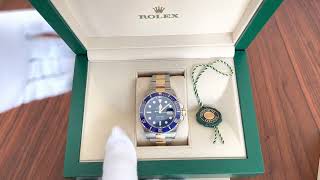 Unboxing Rolex Submariner 126613 Two Tone blue dial 18k gold 2022