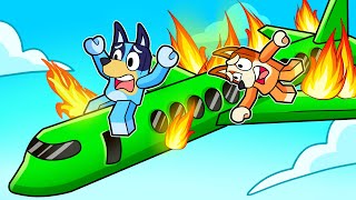 ¡BLUEY Y BINGO SOBREVIVEN a un ACCIDENTE DE AVIÓN en ROBLOX!