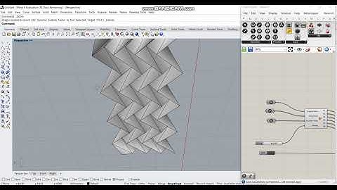 Miura Origami simulation in Grasshoper3D