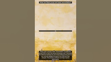 React Reconciliation Interviewer Question Q&A #react #js #concept #jsx #interview