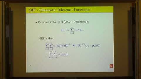 STS | Mr. Clifford Lam | Nonlinear Shrinkage Estimation in Quadratic Inference Function Analysis