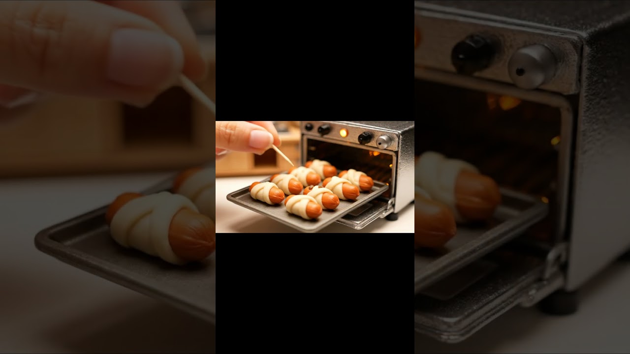 Готовлю Сосиски-Мумии для кота на Хэллоуин 🌭 | Tiny Mummy Hot Dogs 