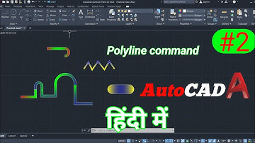 How to use Polyline Commad in AutoCad in hindi II AutoCAd me Polyline use kaise kare II ( HINDI )