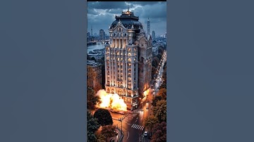 Unbelievable Building Collapse in Seconds! 😱 #demolition #epic#explosion #vfx