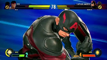 Marvel vs. Capcom: Infinite - Red Hulk and Ryu vs Nemesis and U.S Agent