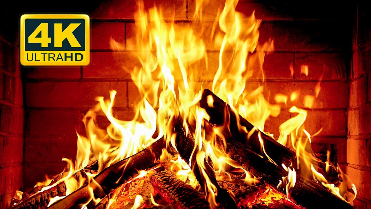 ? Cozy Fireplace 4K (12 HOURS). Fireplace with Crackling Fire Sounds. Fireplace Burning 4K