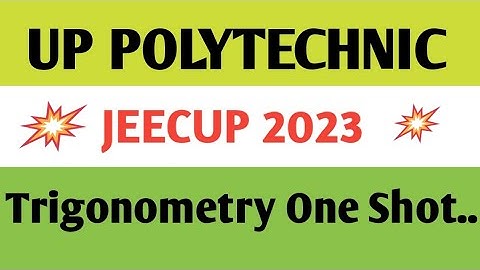 polytechnic trigonometry One Shot video. #jeecup #polytechnic #diploma #iert # polytechnicentrance