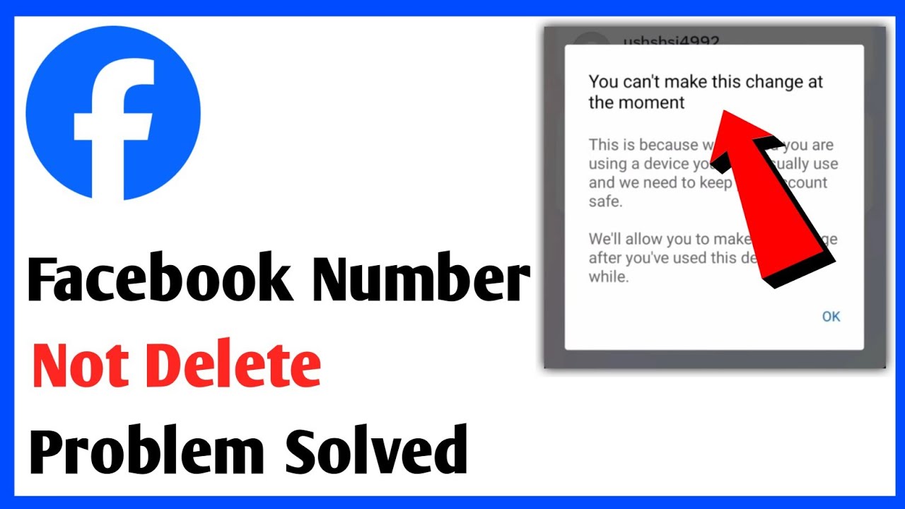 Facebook Number Remove Problem | Facebook Number Not Delete Problem ...