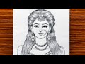 How to draw a beautiful traditional bride very easy  girl drawing  pencil sketch  art