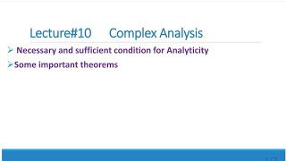 Complex analysis lec#10 some important theorems on analytic functions in urdu/hindi