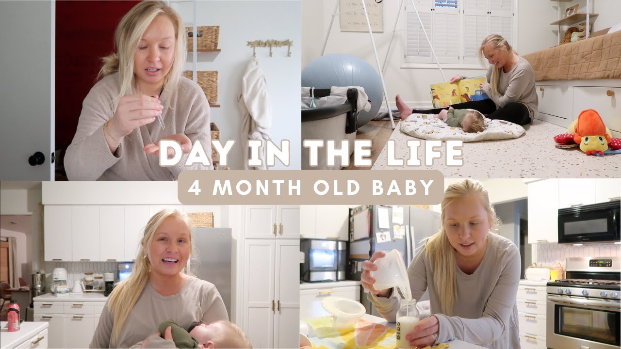 4 MONTH OLD BABY DAY IN THE LIFE | first time mom + no set schedule