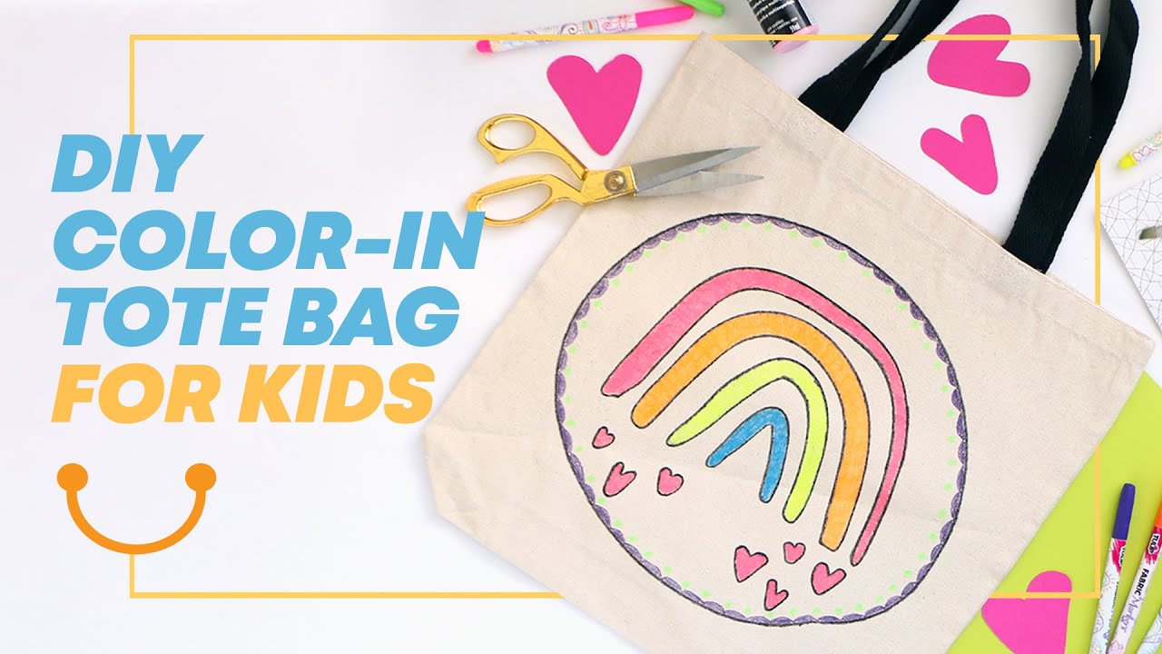 Kid-Colored Tote Bags with Cricut Explore Air 2 - An Easy DIY