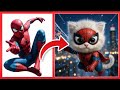 Avengers Cats as Superheroes! 😻🦸‍♂️ Cutest AI Transformation Ever! 🔥 #marvel #avengers #dc#superhero