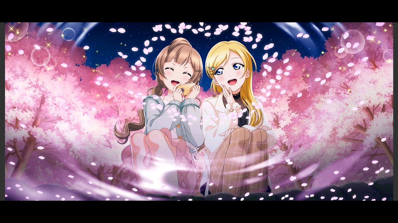 Love Live! School Idol Festival【LLSIF】南 ことり&絢瀬 絵里〈夜桜