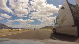 Driving on a saturday morning from phoenix to tucson. arizona is
beautiful,even the freeways.
