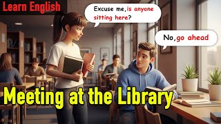 Meeting at the Library| A2- B1 Listening Practice| Slow English Conversation