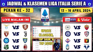 Jadwal Liga Italia 2024 Pekan 32 | Torino vs Juventus ~ Inter Milan vs Cagliari | Serie A 2023/2024