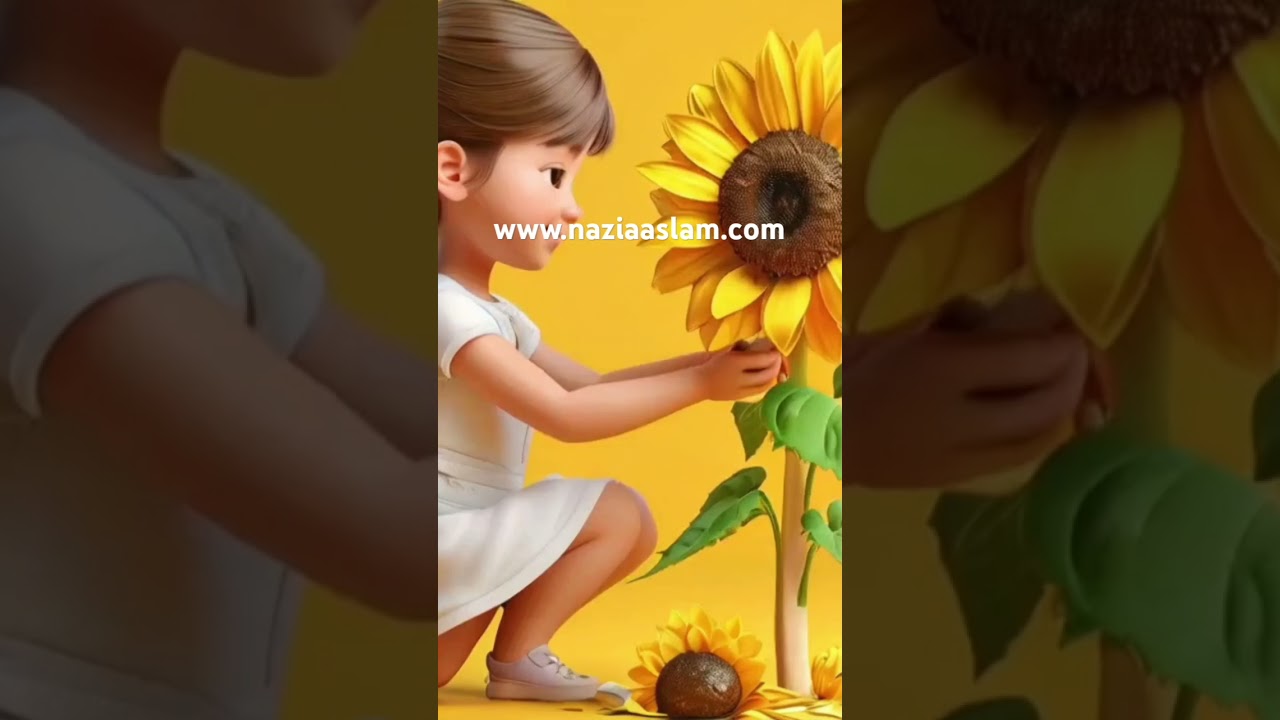 "A Girl's Magic Touch: Reviving a Sad Sunflower 🌻✨" 