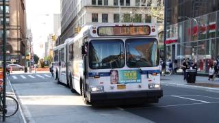 MTA NYC Bus M101-Limited bus turning onto 3rd Ave