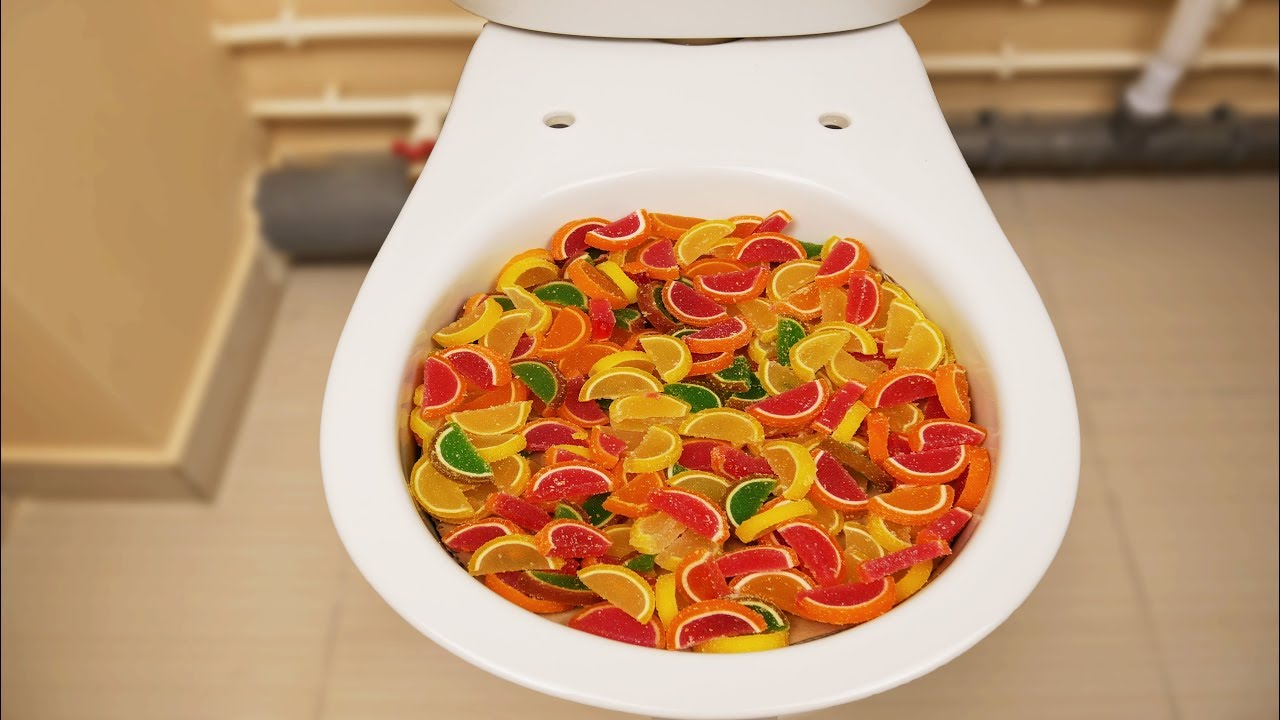 Flush Toilet Fruit Jelly? (TOILET vs FRUIT JELLY) - YouTube