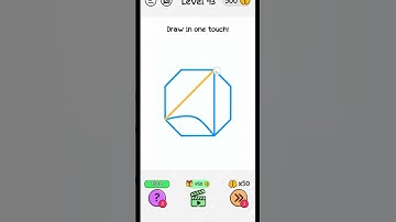 braindom level 43 draw in one touch puzzle 🧩