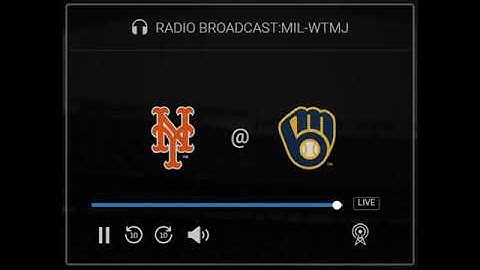 Bob Uecker/Milwaukee Brewers Post-Game Radio Closing as The Mets Celebrate Winning The NL Wild Card