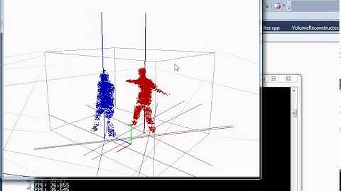 3D reconstruction from multiple cameras || 2 persons