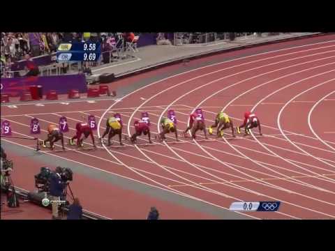 オリンピック男子100mで優勝する先輩.mp4
