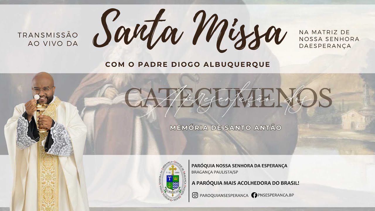 Santa Missa de apresentação dos catecúmenos na Matriz Nossa Senhora da Esperança em Brag. Pta.