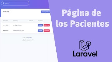 𝟭𝟱) Página de los Pacientes - Mostrar los Datos en Laravel 8