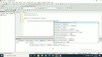 Color variations using windows header file.