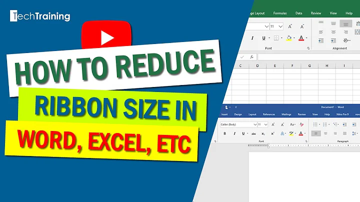 How to reduce ribbon size in #Microsoft #Excel, #Word, #shorts