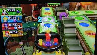 Mario Party 9 - Bob-Ombs Factory Stage - Solo Mode Peach Vs Waluigi Vs Shy Guy Vs Mario