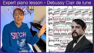 How to Play Debussy's Clair de Lune.  Full Piano Tutorial Lesson, Interpretation and Analysis