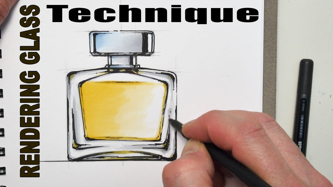 Drawing With Markers Glass Rendering Technique Excellent Tutorial drawing-with-markers-glass-rendering-technique-excellent-tutorial