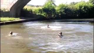 Mappleton Bridge Jump. 30ft Leap from Bridge. July 2012.