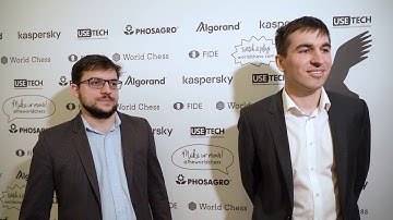 Jerusalem Grand Prix Round 2. Game 2. Interview with Maxime Vachier Lagrave and Dmitry Andreikin