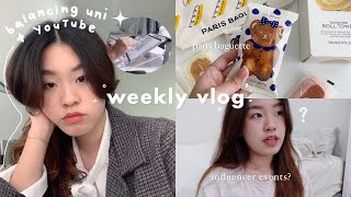 weekly vlog 🥖finals week, balancing youtube as a student, paris baguette event ft. lovito screenshot 2