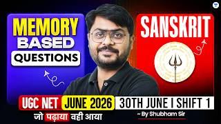 UGC NET Sanskrit 30th June 2026 Memory Based Questions | UGC NET Sanskrit Answer Key | Shubham Sir screenshot 4