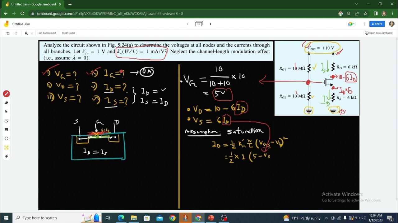 Video 4 MOSFET Practice Problem 2 YouTube