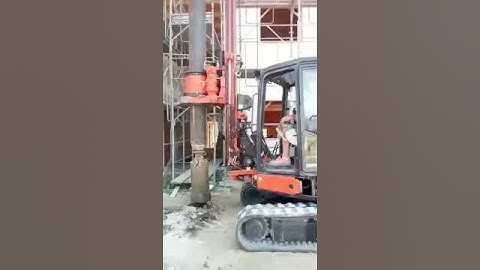 Tescar CF2.5 A _ Mini piling rig drilling into stone floor @ Macerata, Italy