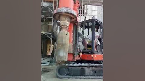 Tescar CF2.5 A _ Mini piling rig drilling into stone floor @ Macerata, Italy