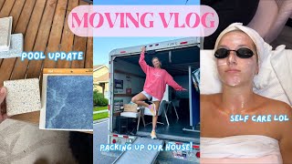 MOVING VLOG: pool updates, organizing the new house, self care moment & more!!!