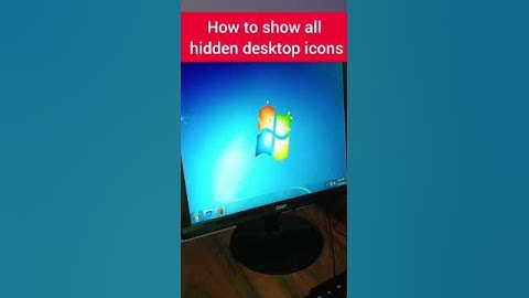 Show desktop icons|unhide icons#basictricks  #computertricks #trendingshorts #stb #viralshort