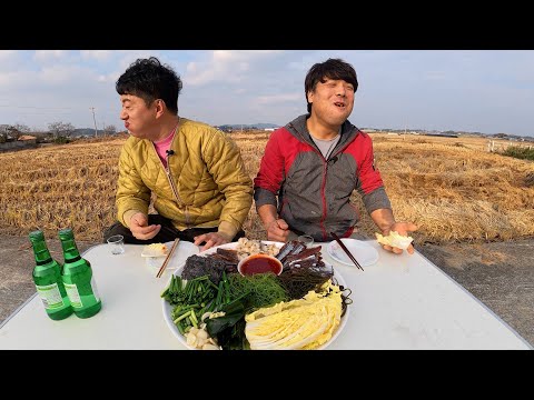 1년을 기다린 제철 술 안주!! 노총각 친구랑 과메기에 소주한잔!