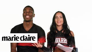 Cheer's LaDarius and Gabi Read Your Tweets | Marie Claire