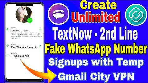 2nd Line & text now get your free phone number / Create Unlimited USA Fake WhatsApp Number 2023
