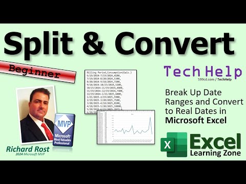 Break Up Date Ranges And Convert To Real Dates In Microsoft Excel